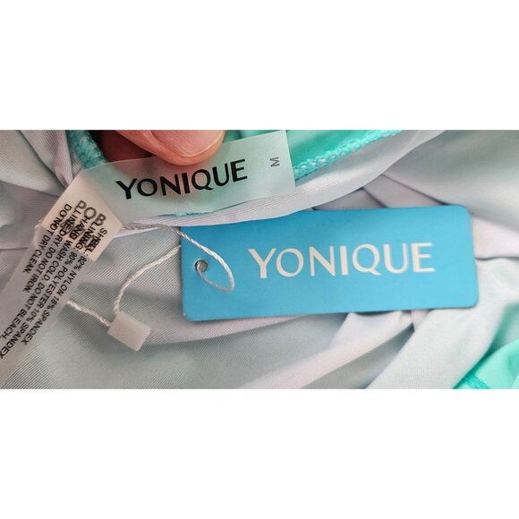 One-Shoulder Ruffle Swimsuit in Aqua - Picture 9 of 11